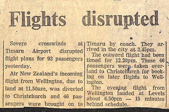 Flights disrupted