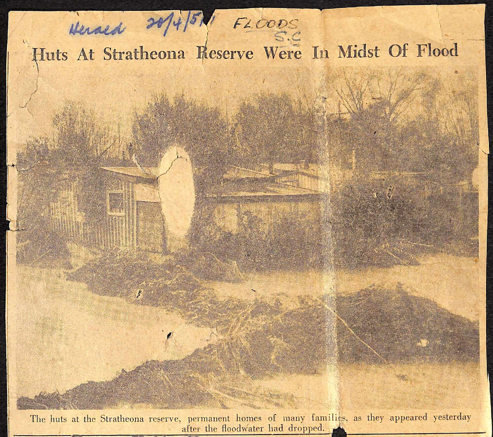 Huts At Stratheona Reserve Were In Midst Of Flood