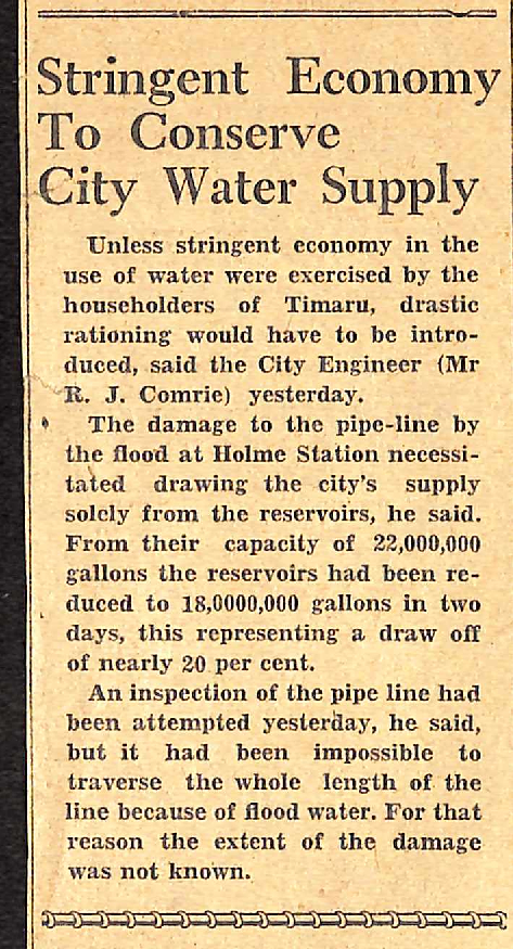 Stringent Economy To Conserve City Water Supply