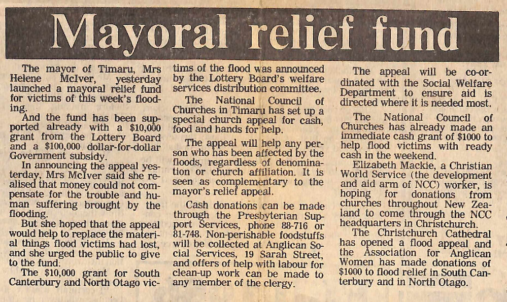 Mayoral relief fund