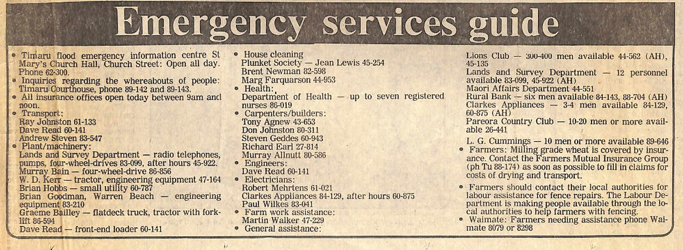 Emergency services guide