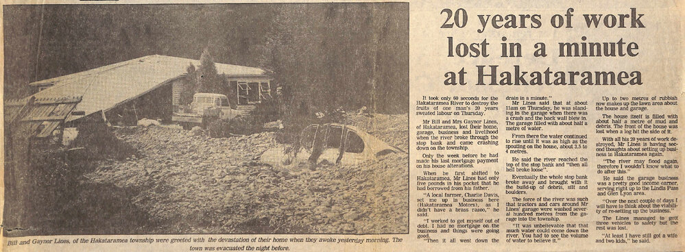 20 years of work lost in a minute at Hakataramea