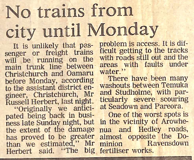 No trains from city until Monday