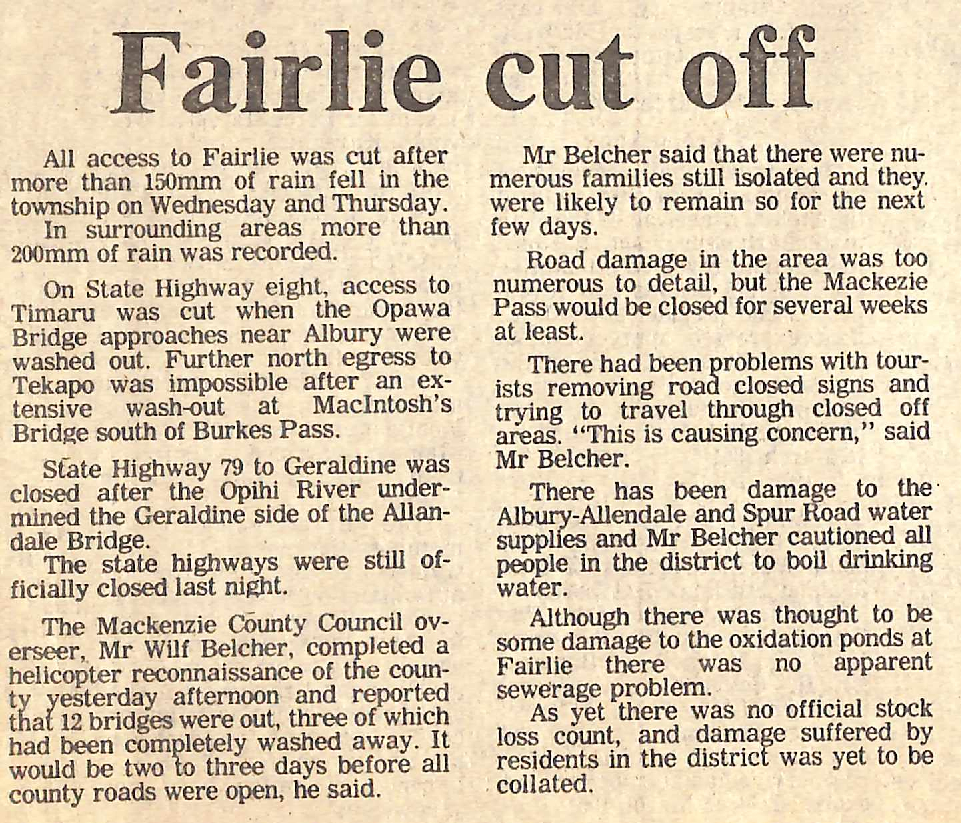 Fairlie cut off