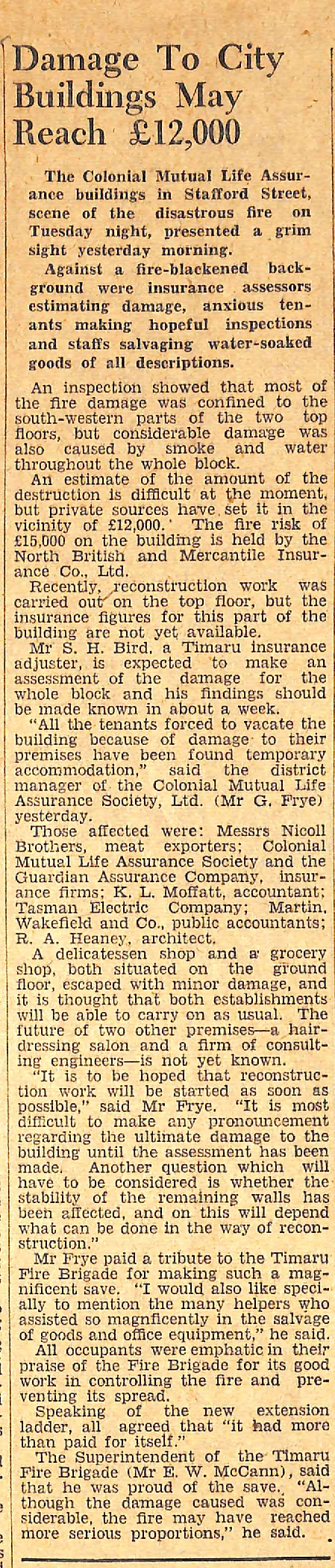 Damage To City Buildings May Reach &pound;12,000