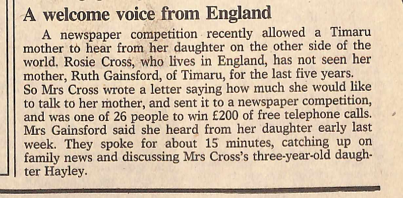 A welcome voice from England