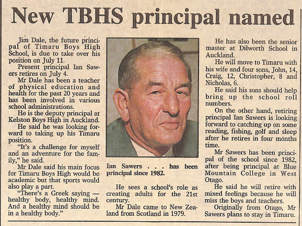 New TBHS principal named