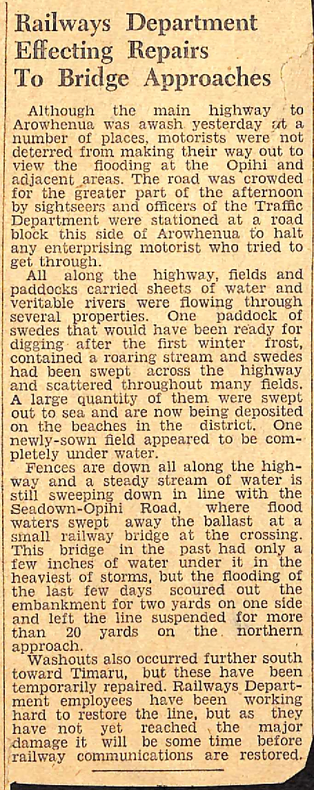 Railways Department Effecting Repairs To Bridge Approaches