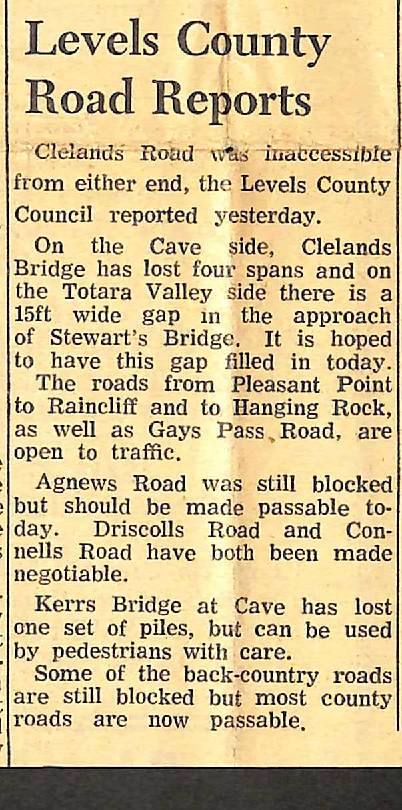 Levels County Road Reports