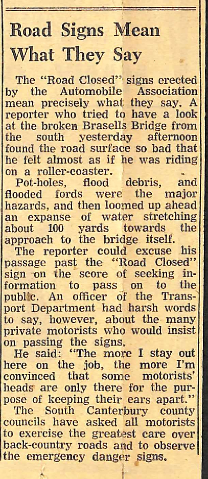 Road Signs Mean What They Say