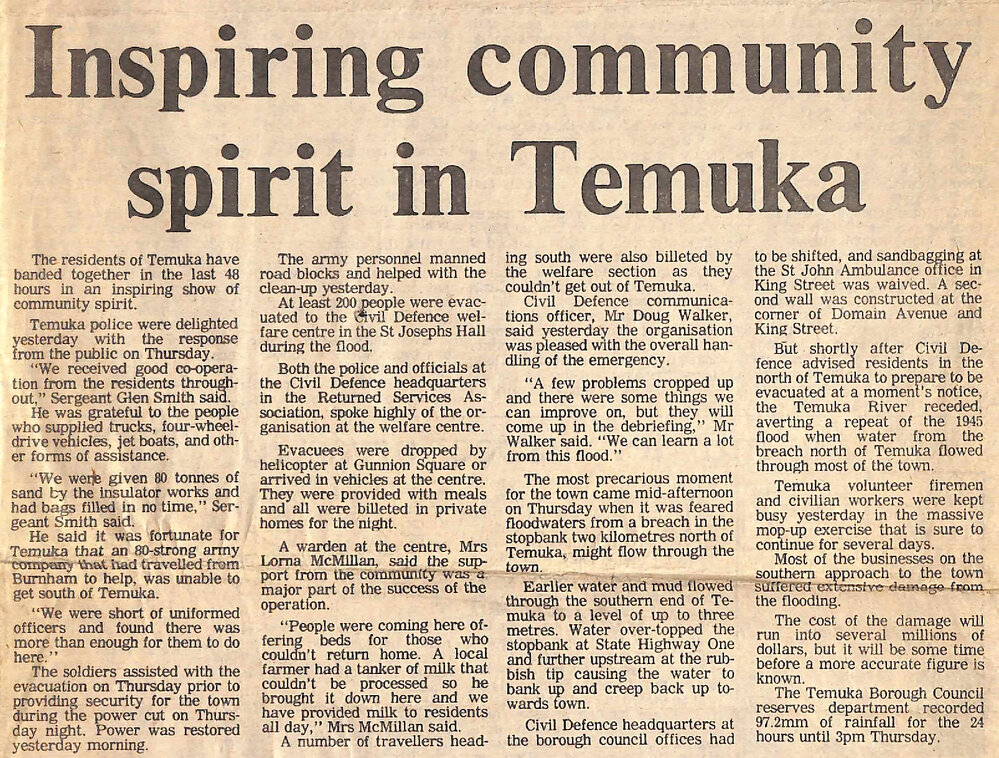 Inspiring community spirit in Temuka