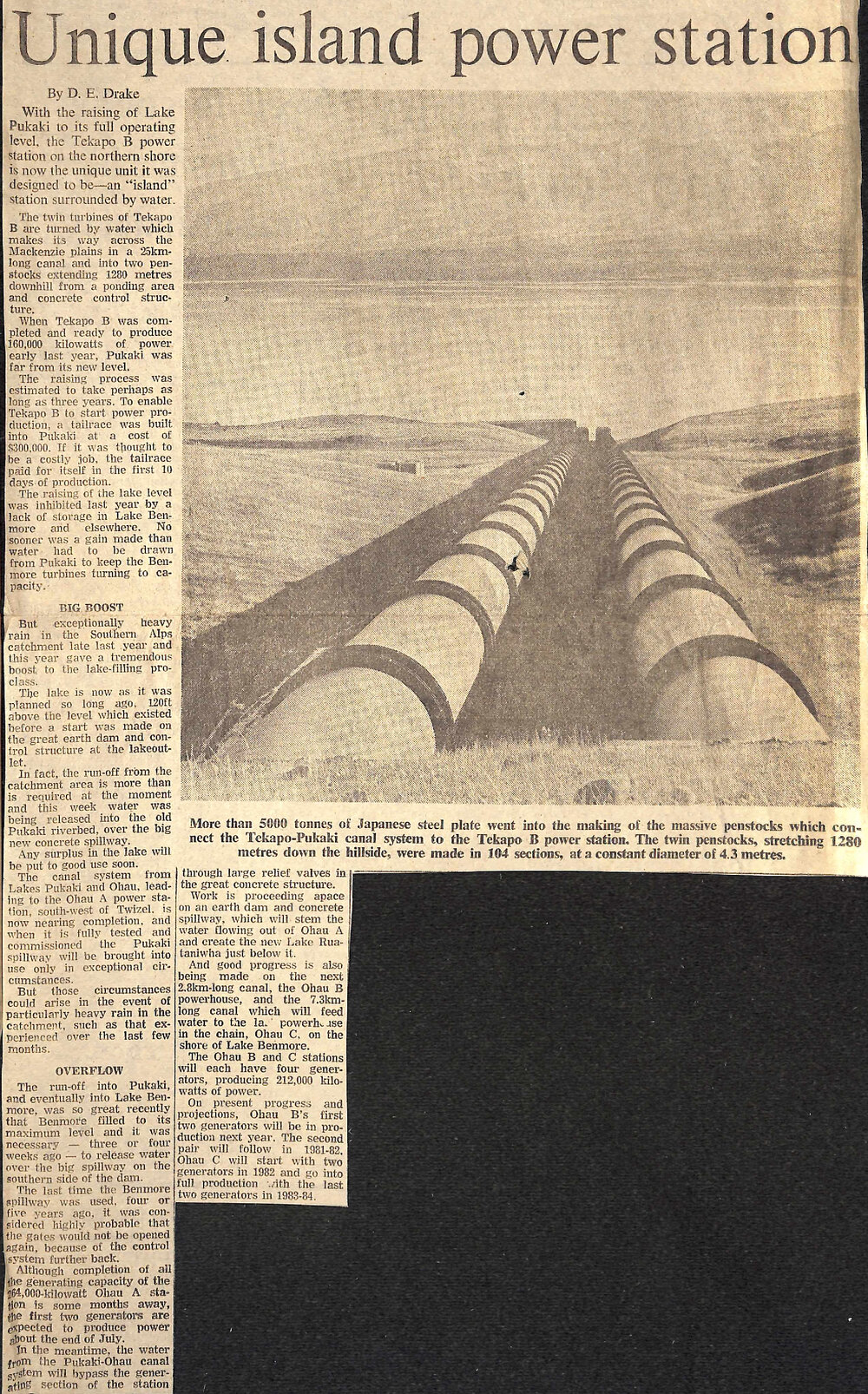 Unique island power station