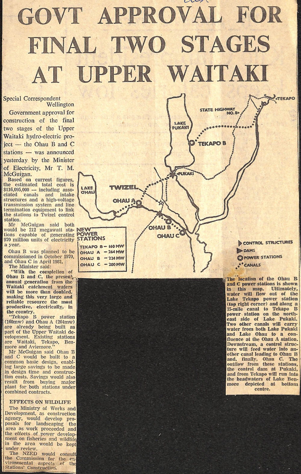 Govt Approval For Final Two Stages At Upper Waitaki
