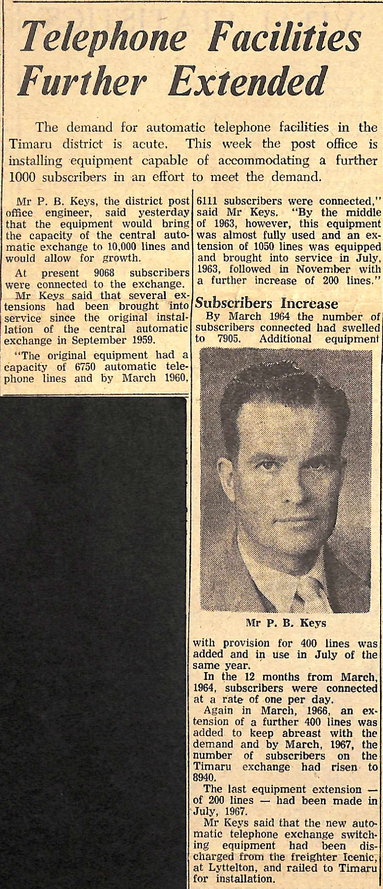 Telephone Facilities Further Extended