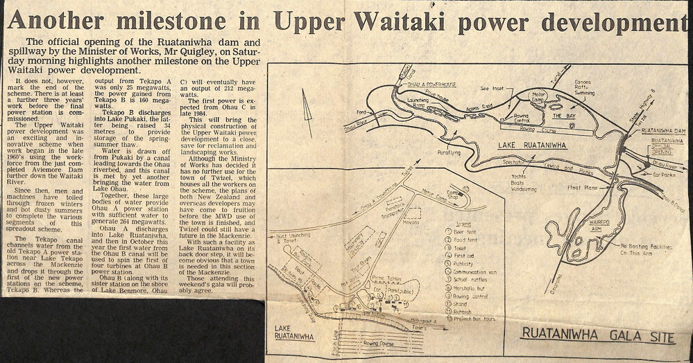 Another milestone in Upper Waitaki power development