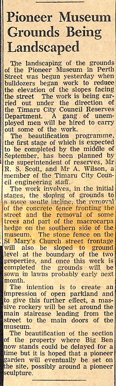 Pioneer Museum Grounds Being Landscaped