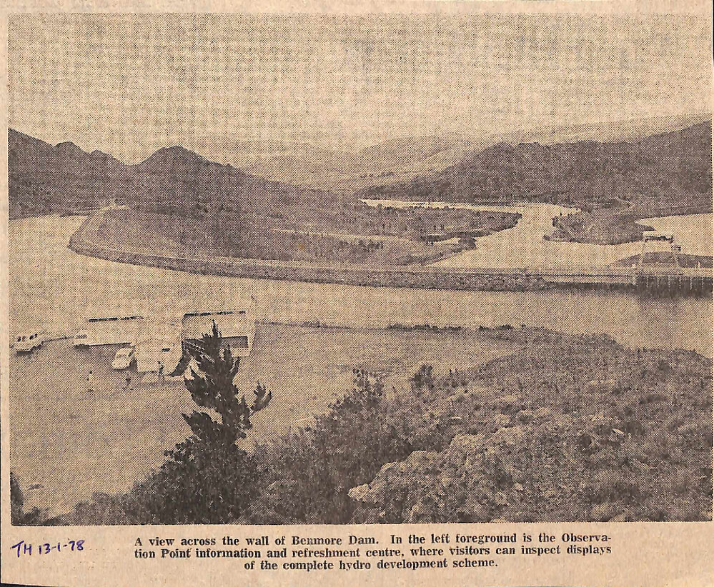 The view across Benmore Dam