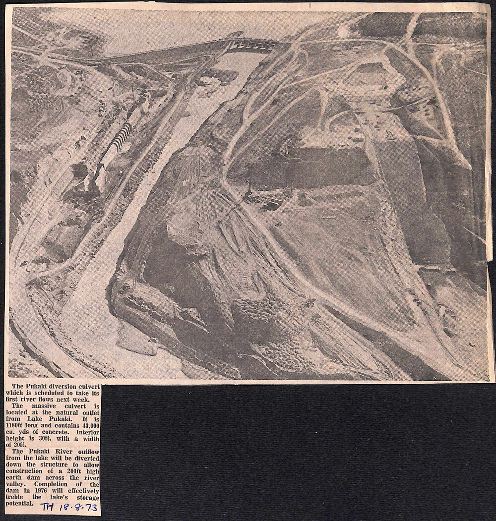 The Pukaki diversion culvert