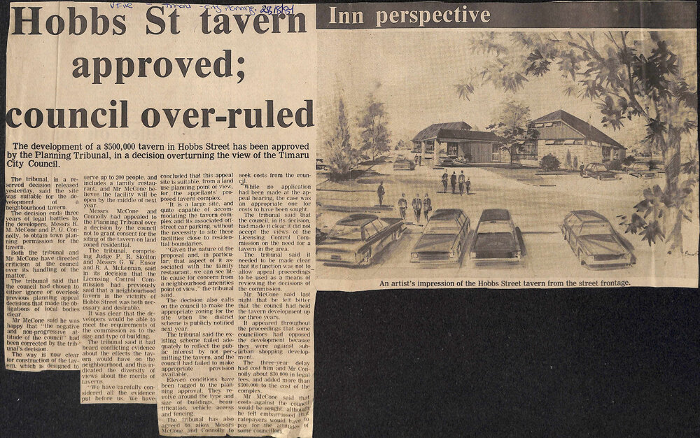Hobbs St tavern approved; council over-ruled
