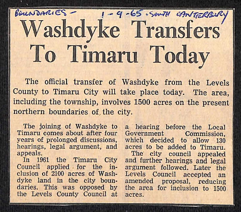 Washdyke Transfers To Timaru Today