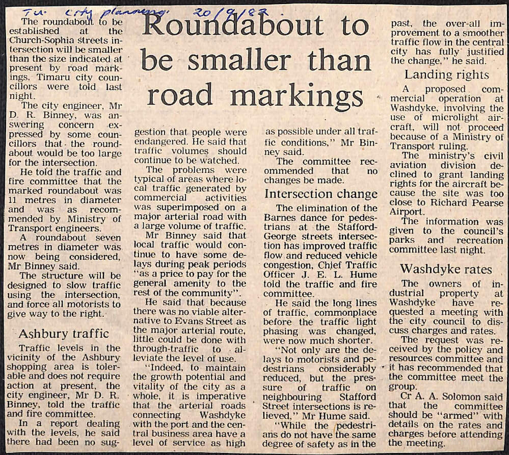 Roundabout to be smaller than road markings