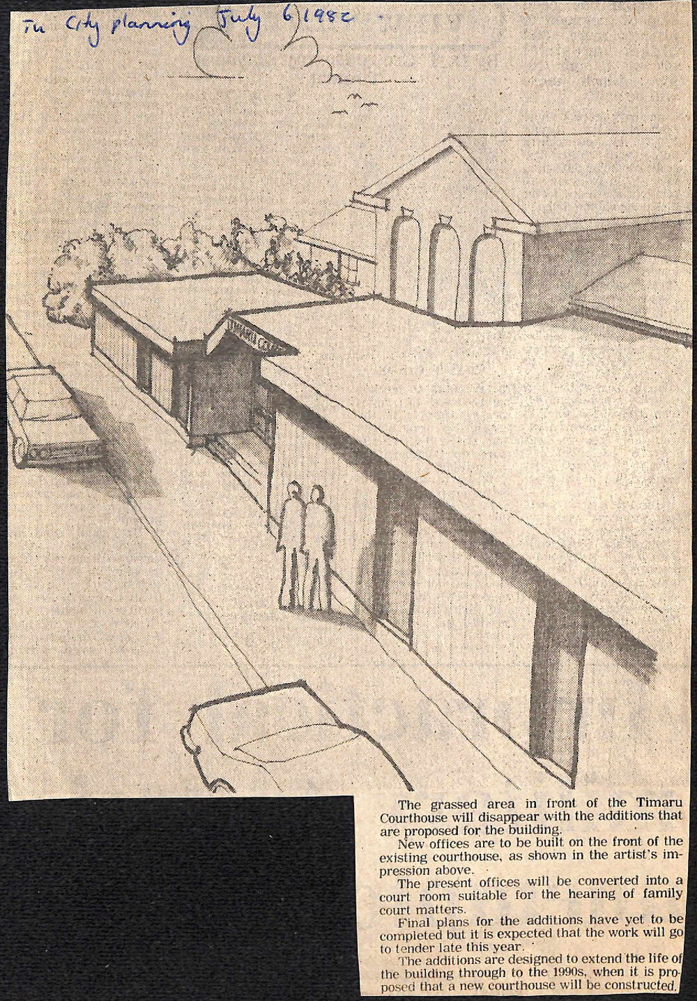 Proposed additions to Timaru Courthouse