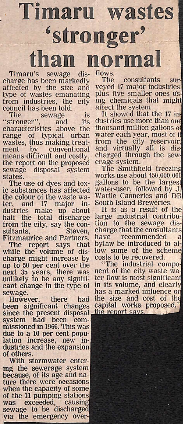 Timaru wastes 'stronger' than normal