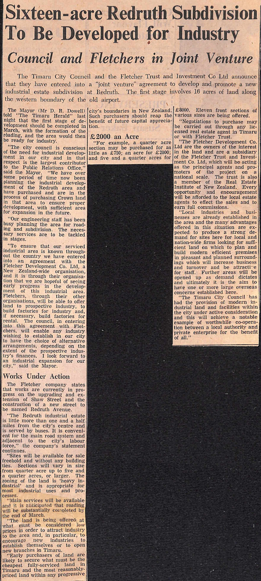 Sixteen-acre Redruth Subdivision To Be Developed for Industry