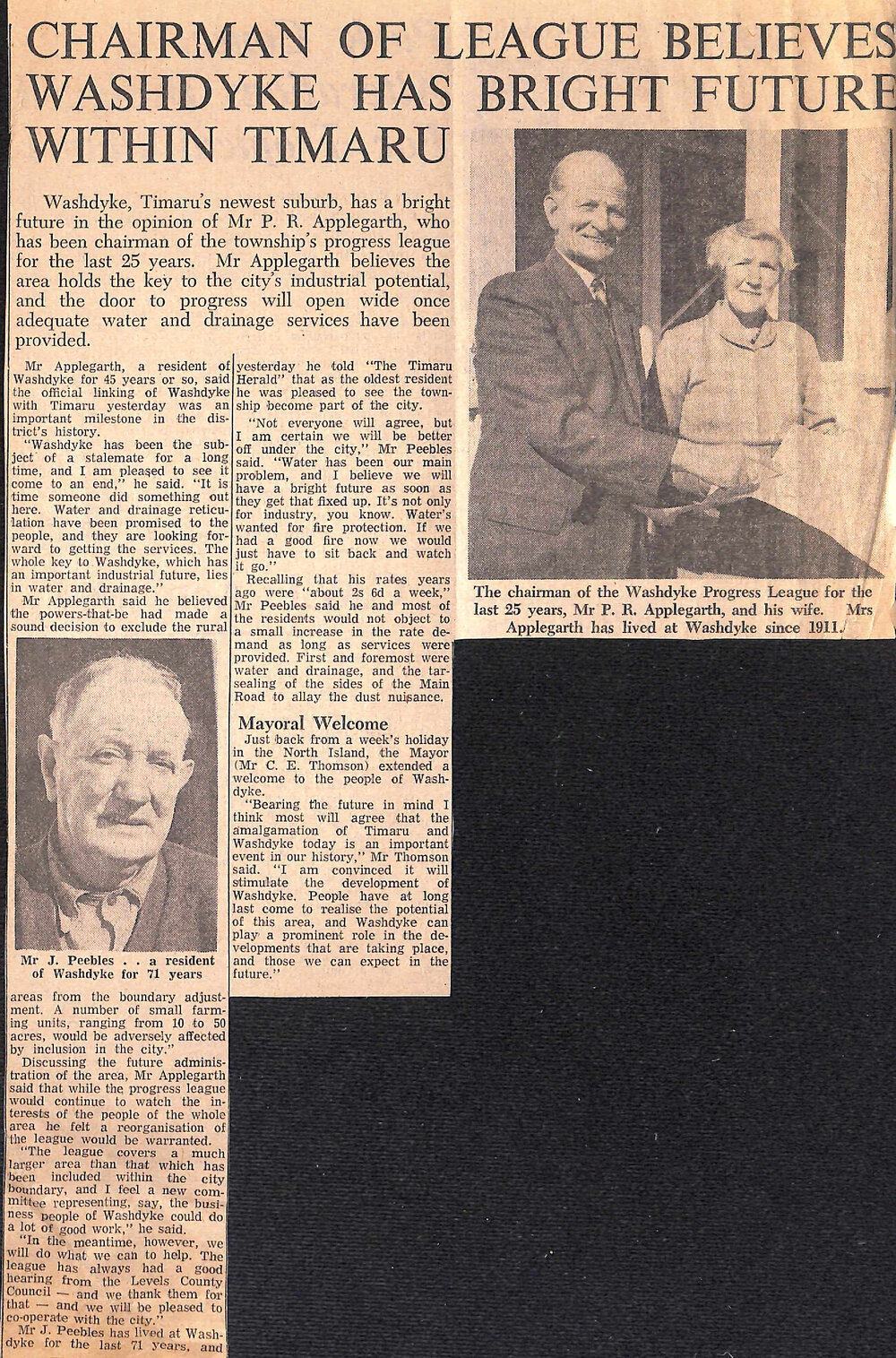 Chairman of League Believes Washdyke Has Bright Future Within Timaru