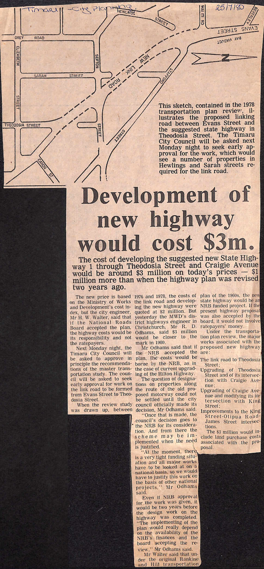 Development of new highway would cost $3m