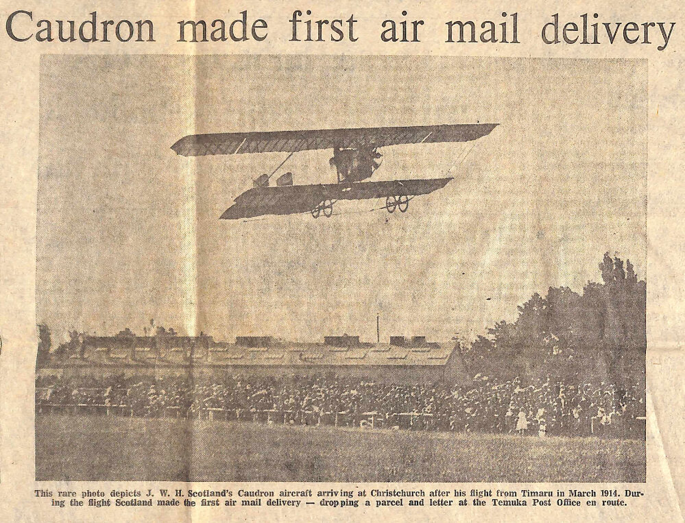Caudron made first air mail delivery