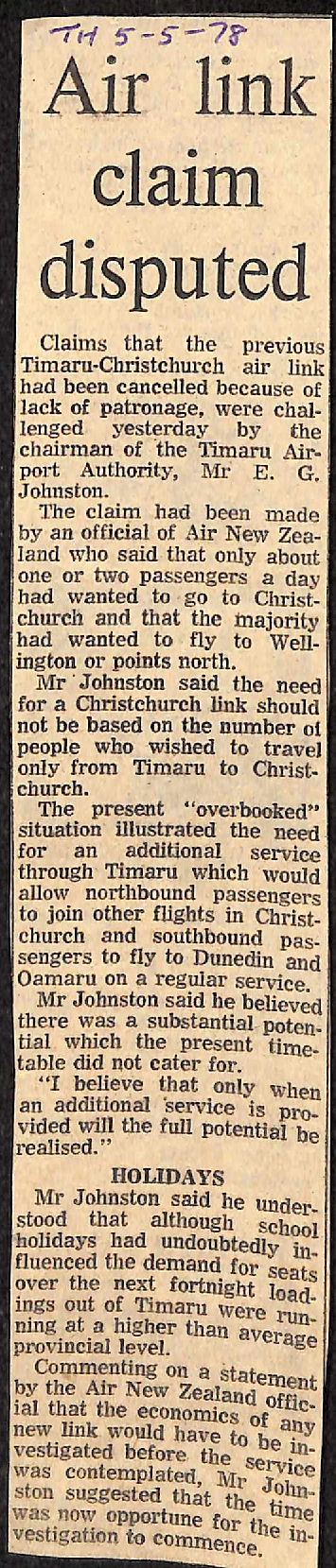 Air link claim disputed