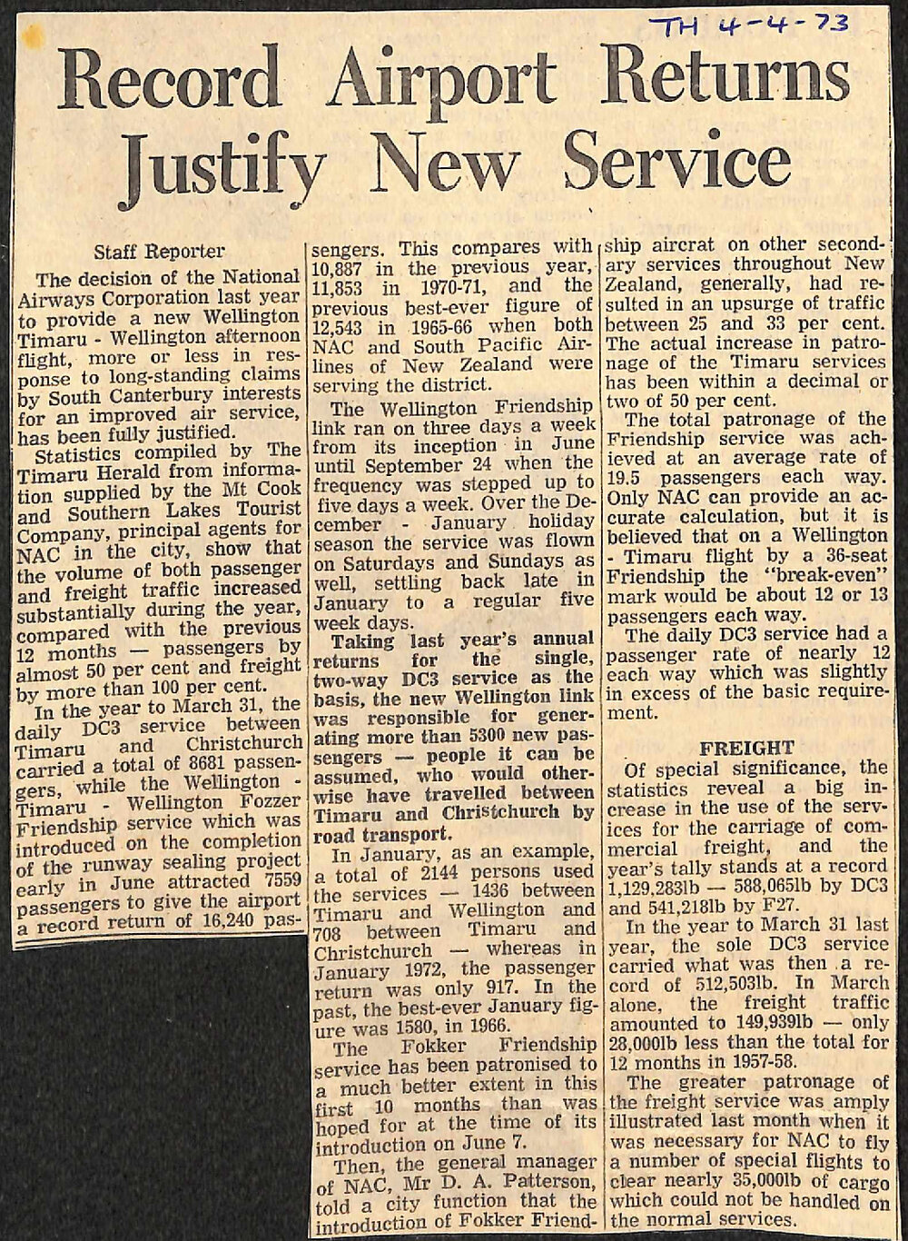 Record Airport Returns Justify New Service