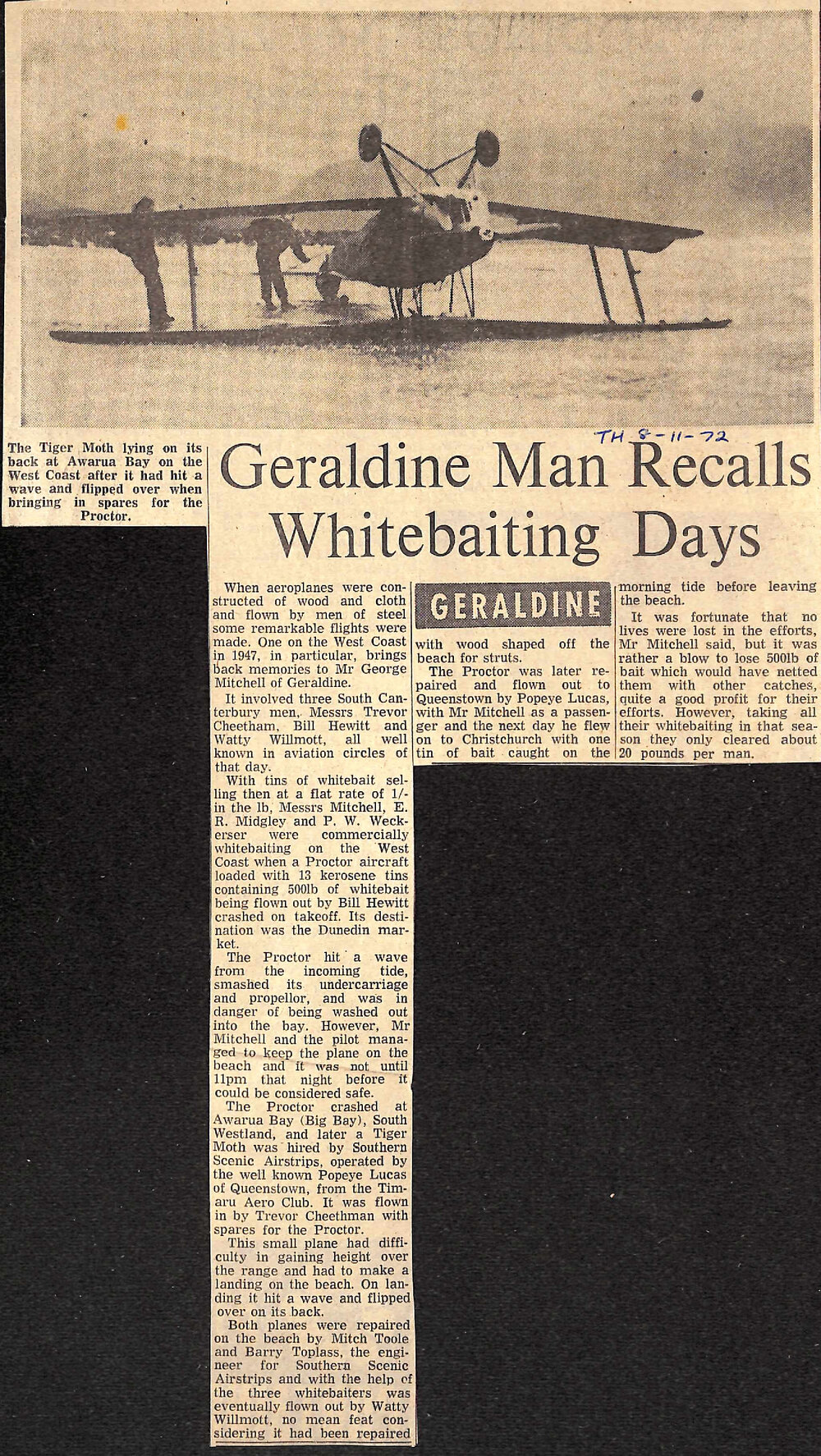 Geraldine Man Recalls Whitebaiting Days