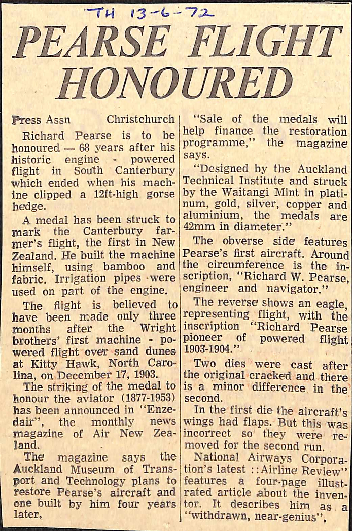 Pearse Flight Honoured