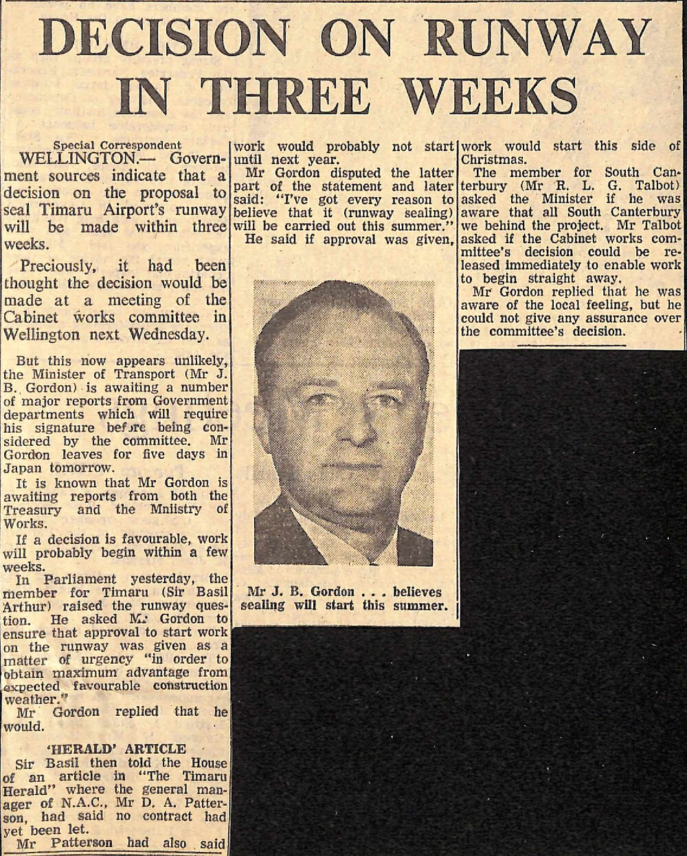 Decision On Runway In Three Weeks