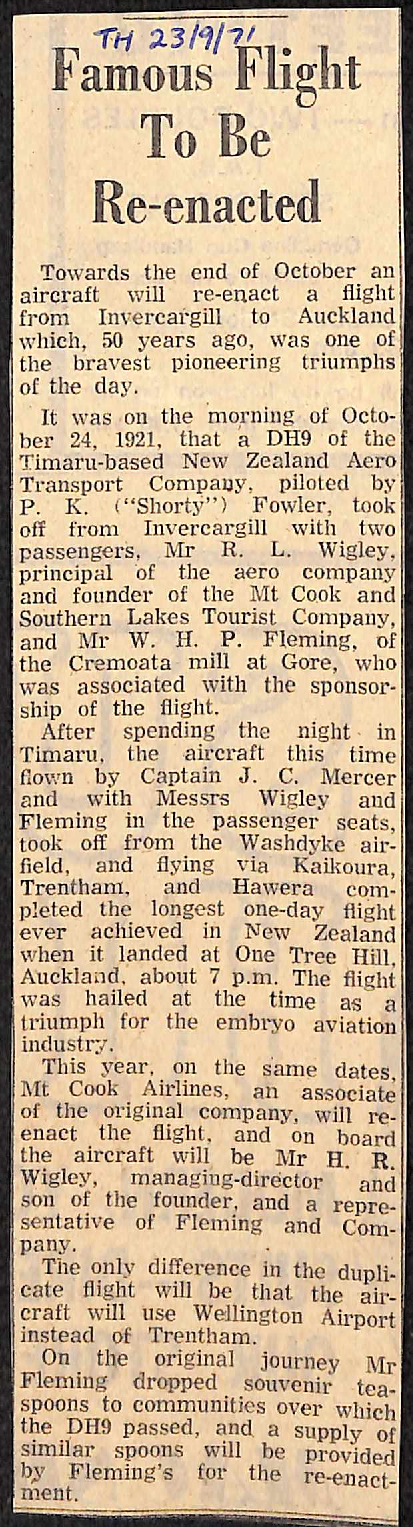 Famous Flight To Be Re-enacted