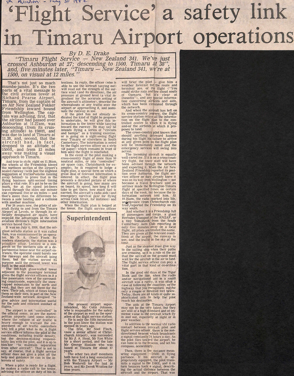  'Flight Service' a safety link in Timaru Airport operations