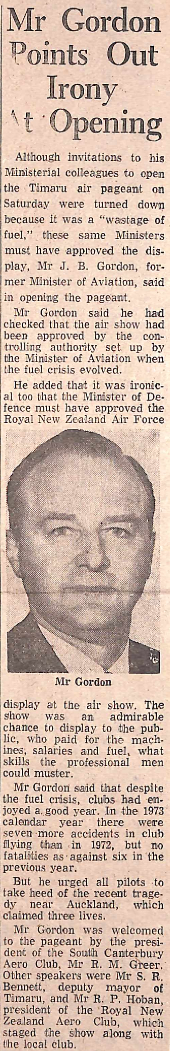 Mr Gordon Points Out Irony At Opening