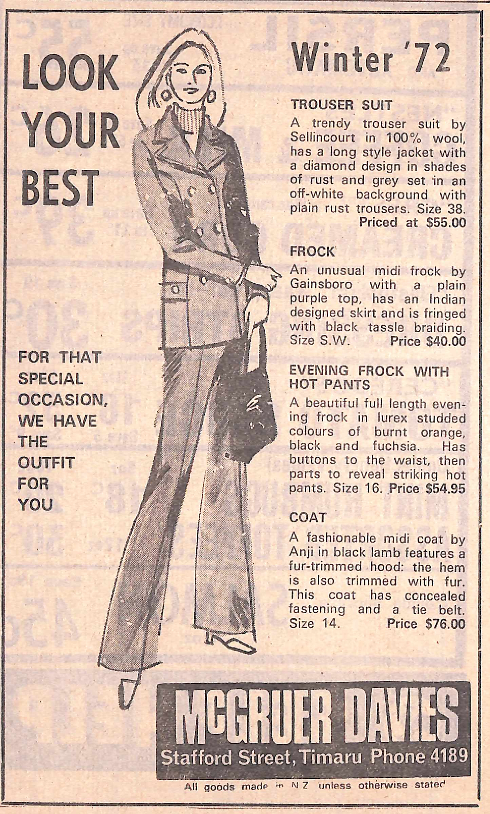 McGruer Davies advertisement