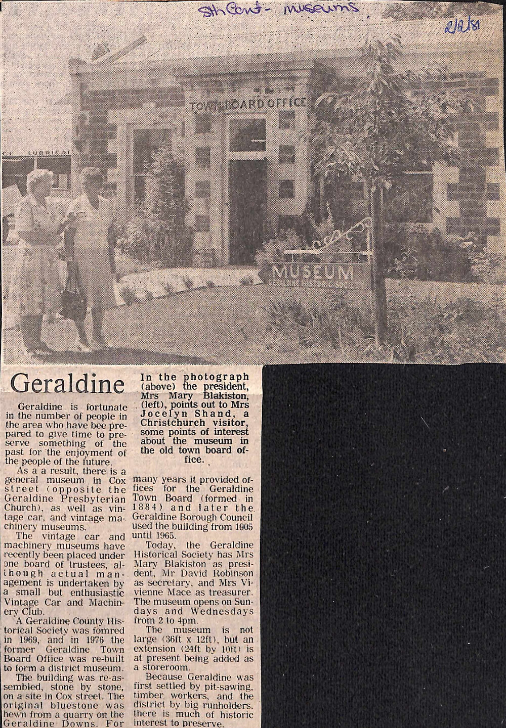 South Canterbury Museums: Geraldine