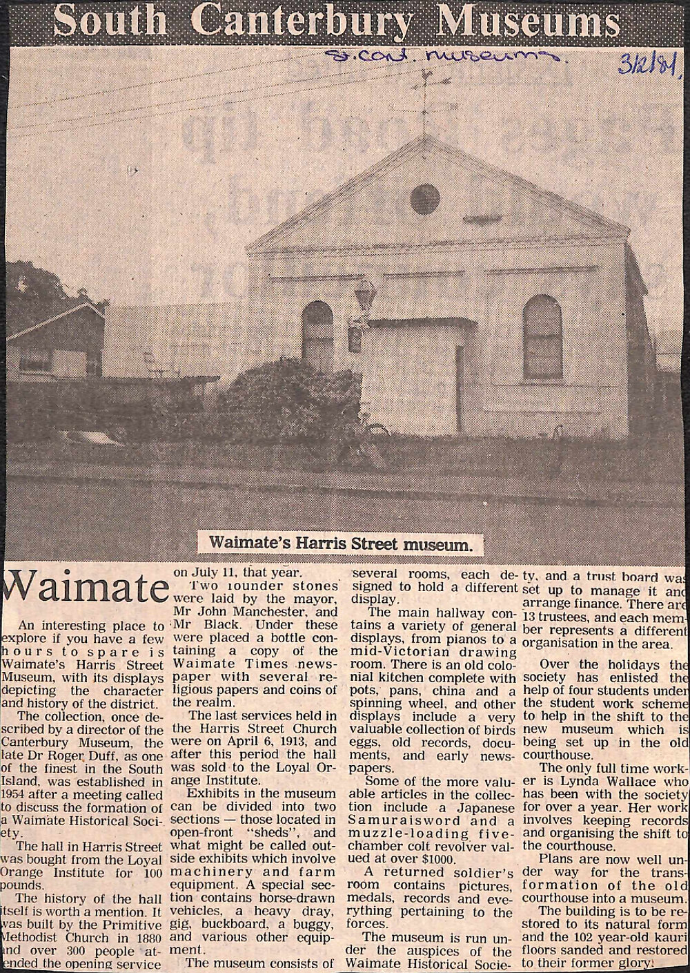 South Canterbury Museums: Waimate