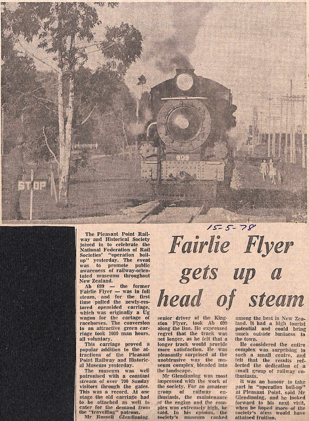 Fairlie Flyer gets up a head of steam