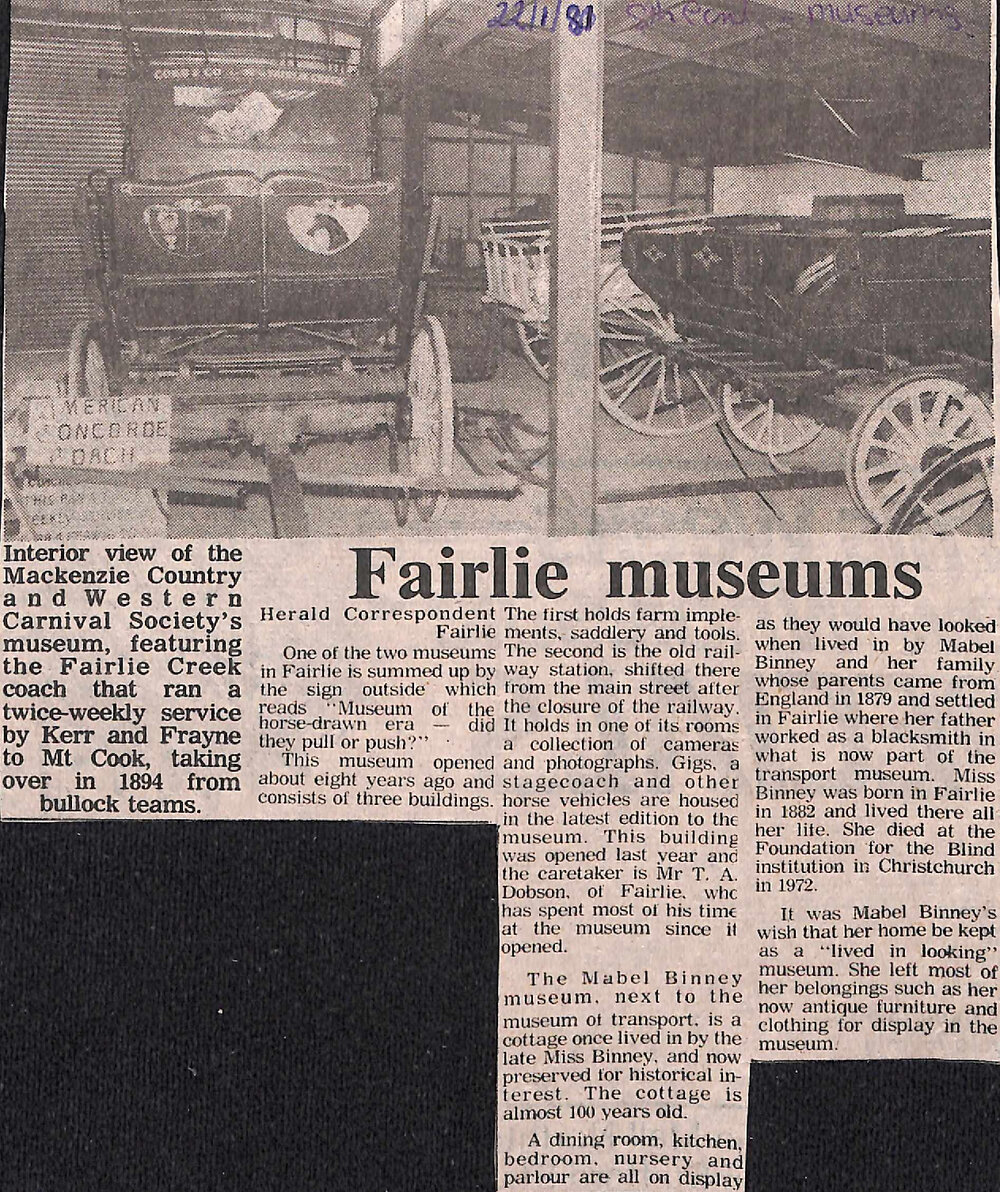 Fairlie Museums