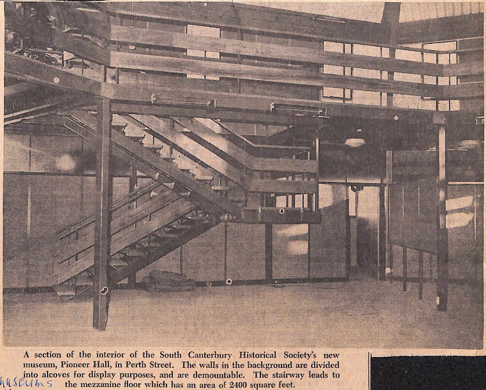 Interior view of South Canterbury Historical Society's new museum