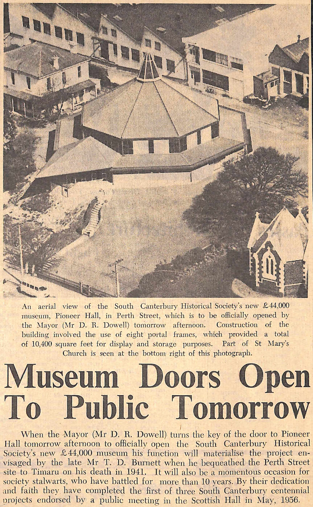 Museum Doors Open To Public Tomorrow