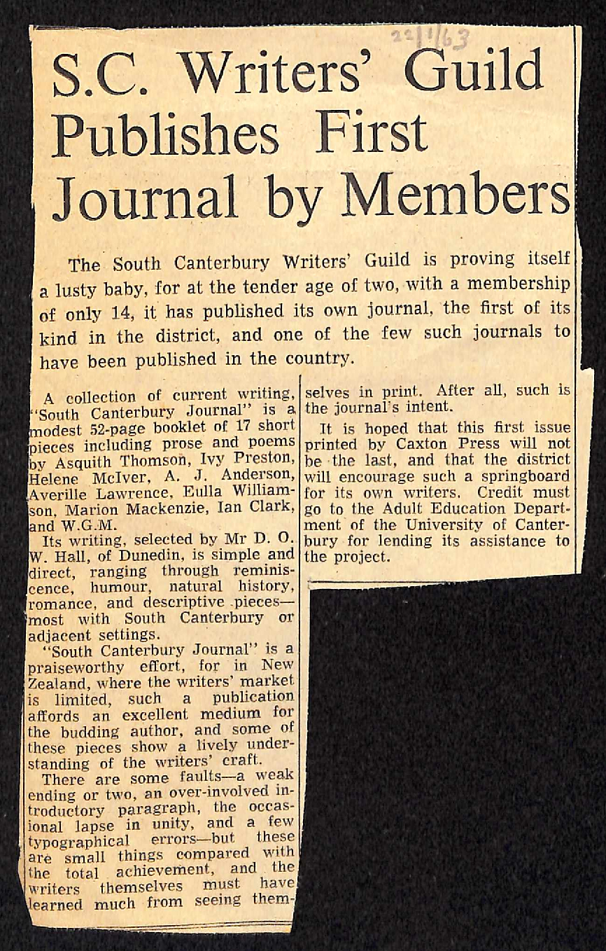 SC Writers' Guild Publishes First Journal By Members