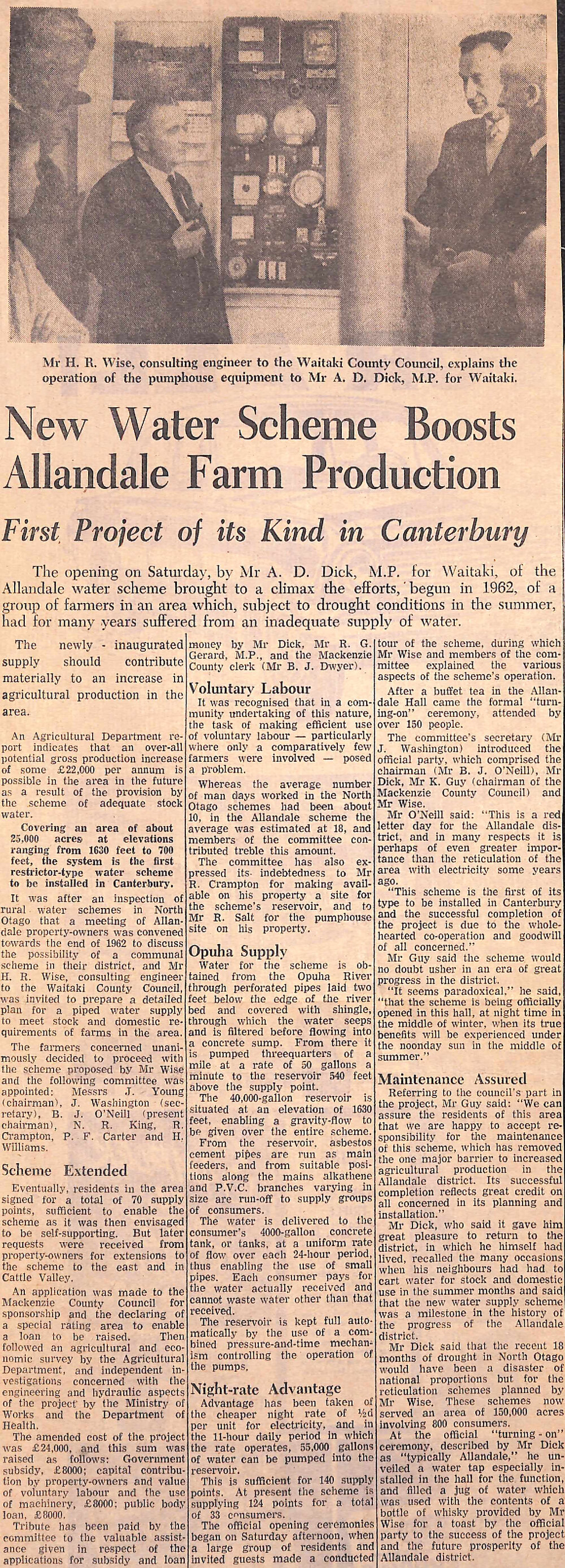 New Water Scheme Boosts Allandale Farm Production