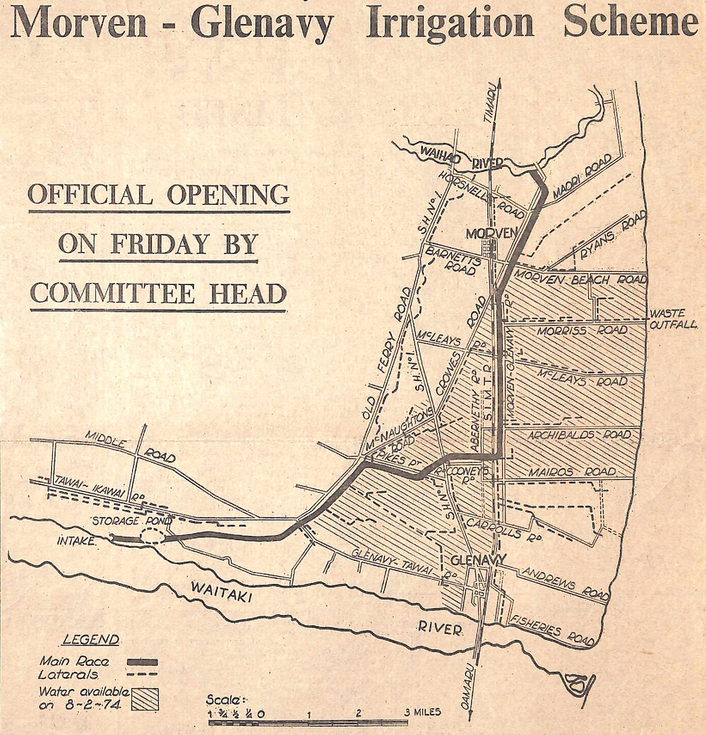 Morven-Glenavy Irrigation Scheme: Official Opening On Friday By Committee Head / Multi-million Dollar Project 'Shot in Arm' For District