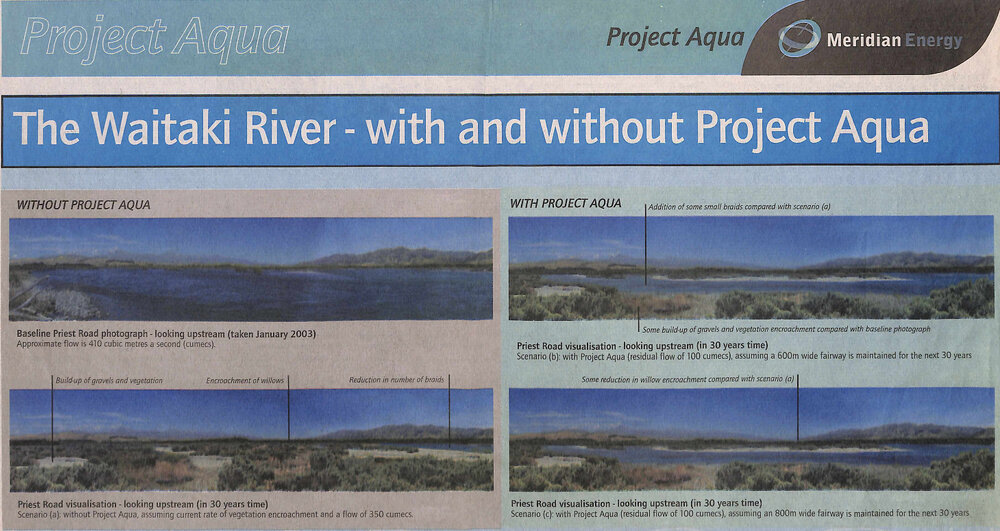The Waitaki River - with and without Project Aqua